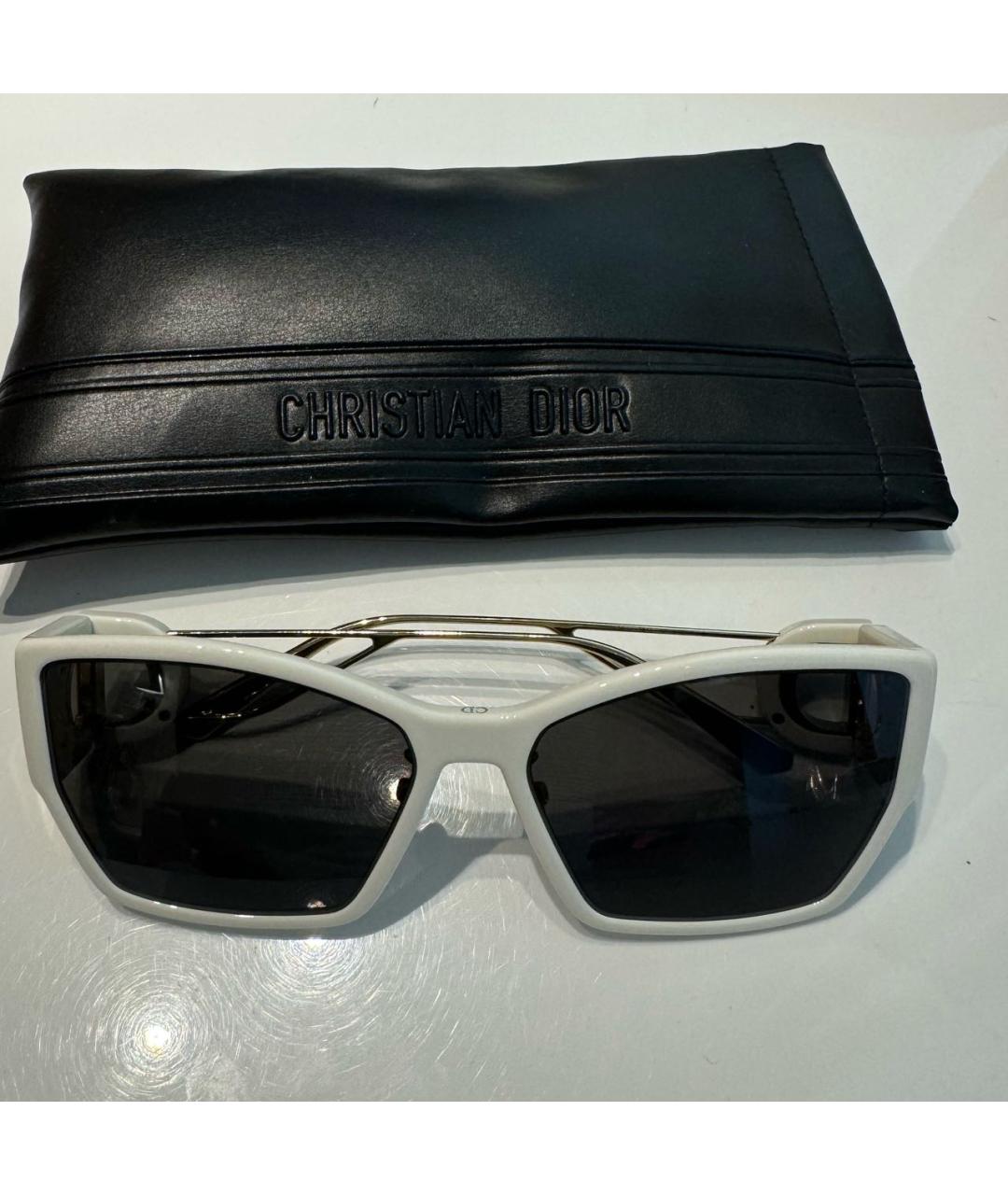 CHRISTIAN DIOR PRE-OWNED Белые пластиковые солнцезащитные очки, фото 4