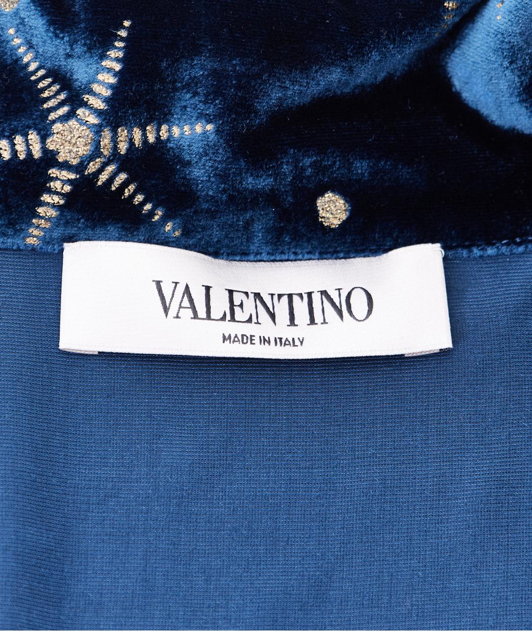 VALENTINO Темно-синий бархатный костюм с брюками, фото 5