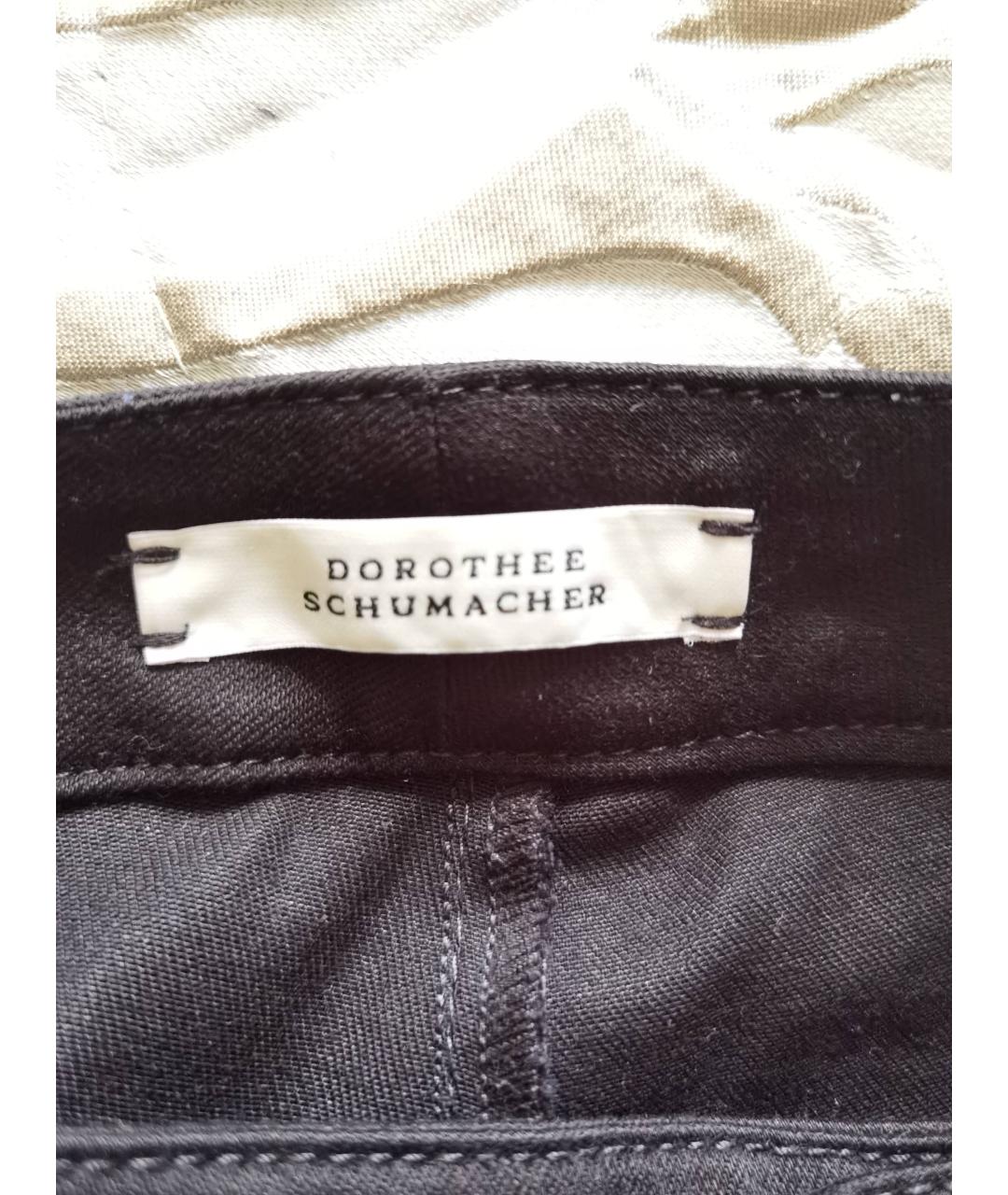 DOROTHEE SCHUMACHER Черные хлопковые прямые джинсы, фото 3
