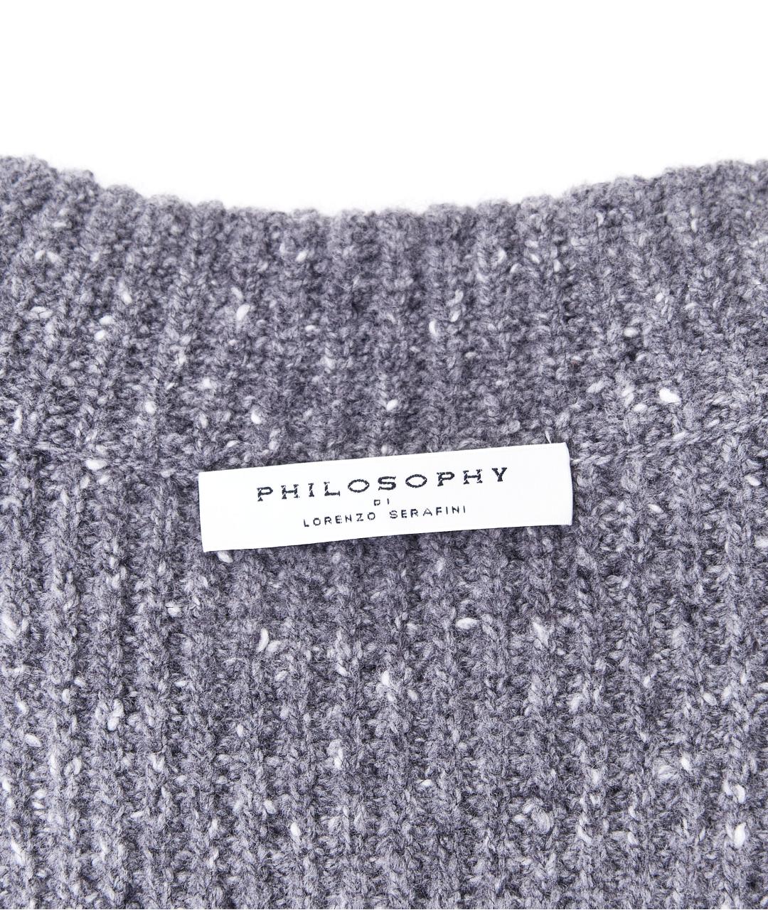 PHILOSOPHY DI LORENZO SERAFINI Серый шерстяной джемпер / свитер, фото 6