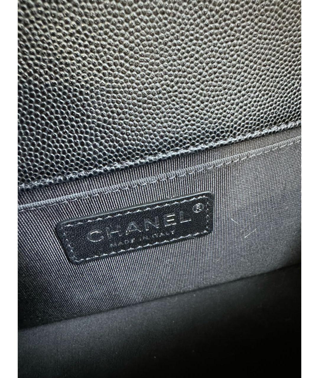 CHANEL Черная кожаная сумка через плечо, фото 7