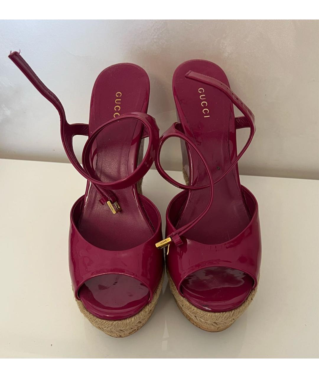 GUCCI Фуксия босоножки, фото 2