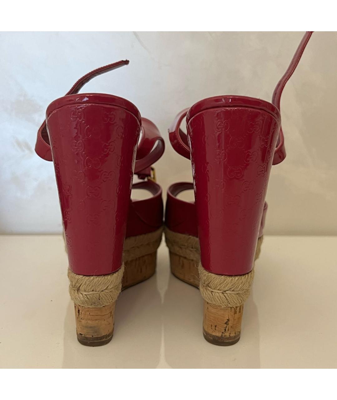 GUCCI Фуксия босоножки, фото 4