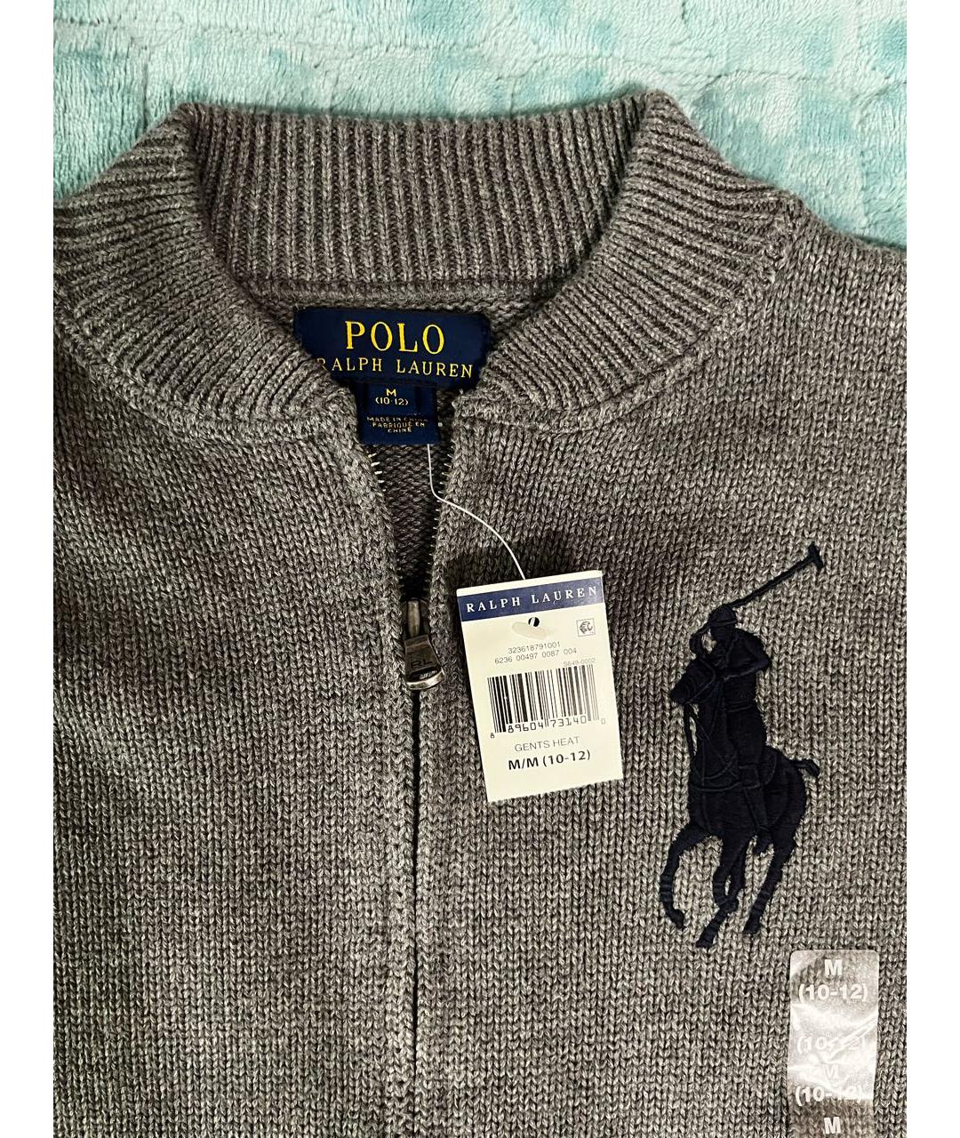 POLO RALPH LAUREN Серый хлопковый жакет / жилет, фото 3