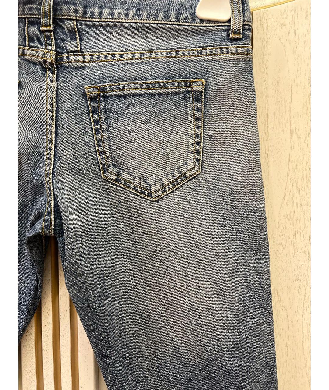 SAINT LAURENT Темно-синие хлопковые джинсы слим, фото 5
