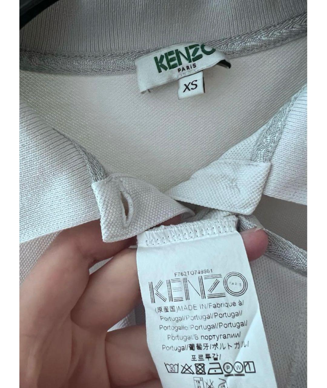 KENZO Белая хлопковая футболка, фото 3