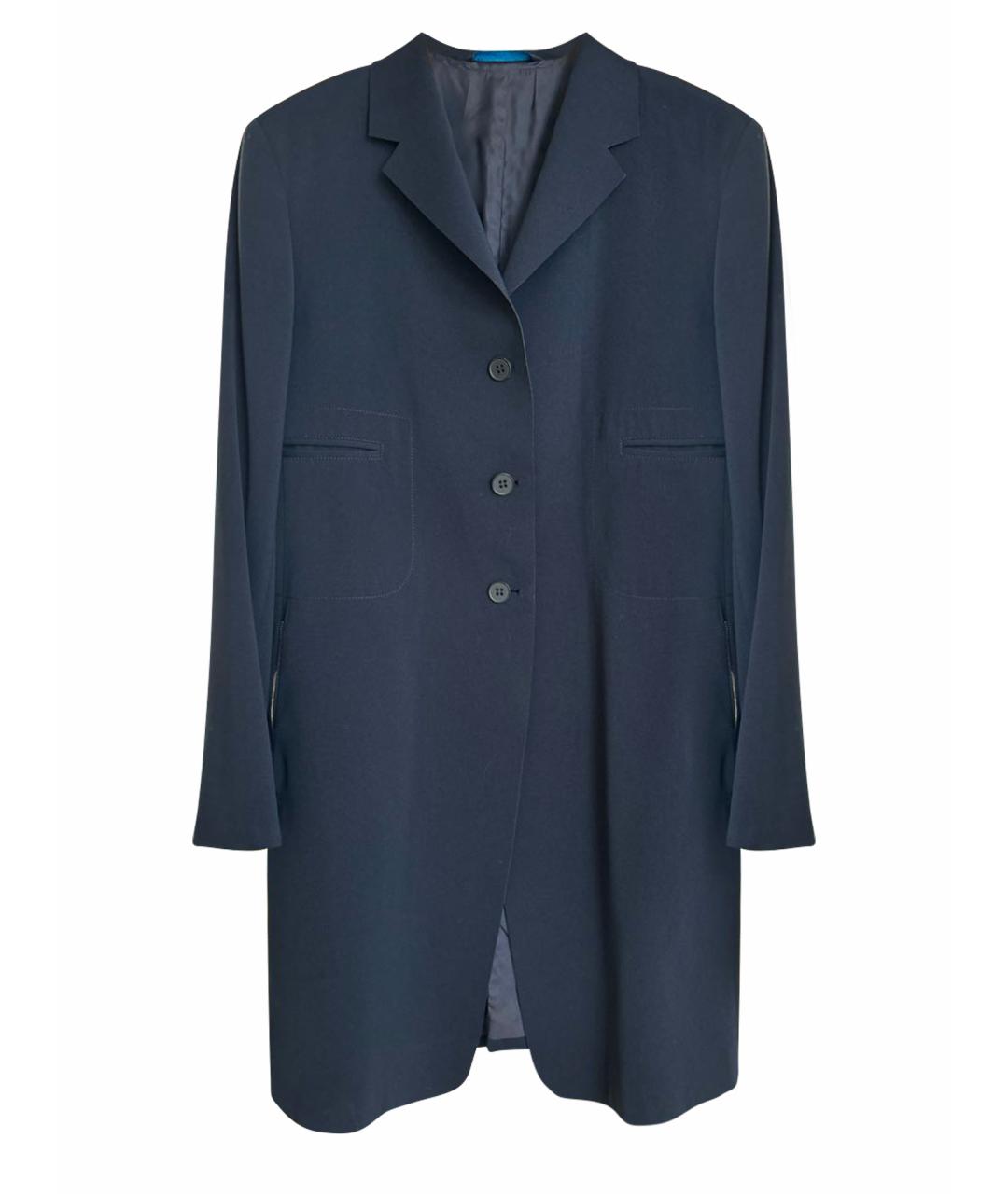 MARITHE FRANCOIS GIRBAUD Темно-синий полиэстеровый жакет/пиджак, фото 1