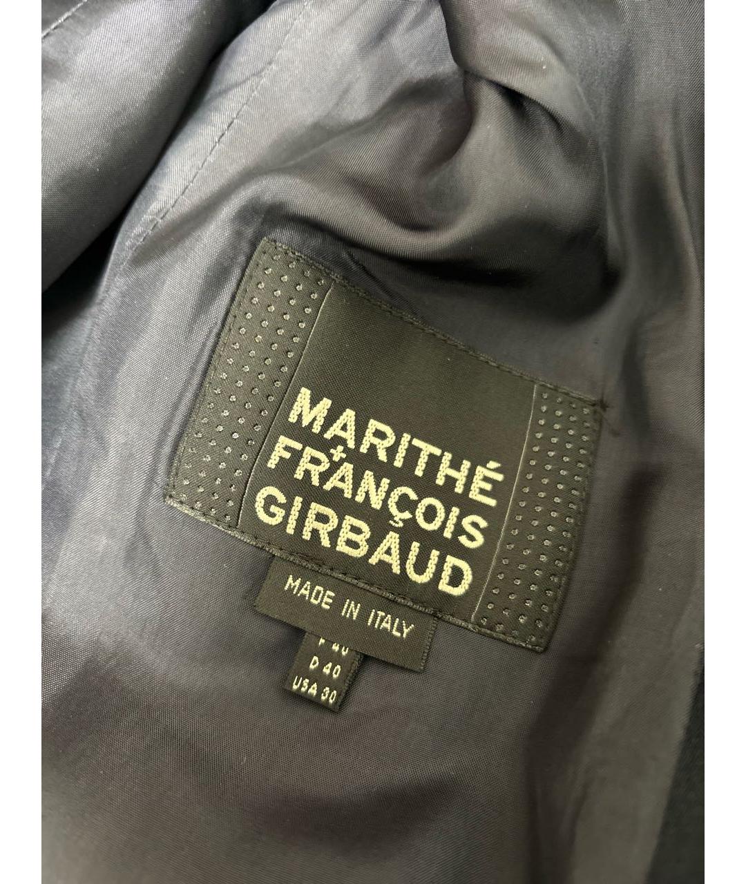 MARITHE FRANCOIS GIRBAUD Темно-синий полиэстеровый жакет/пиджак, фото 3
