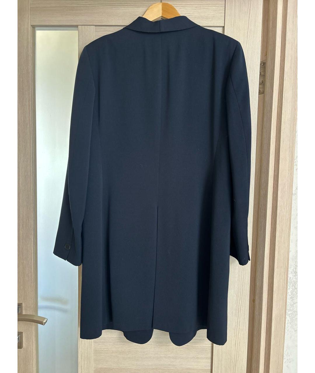 MARITHE FRANCOIS GIRBAUD Темно-синий полиэстеровый жакет/пиджак, фото 2