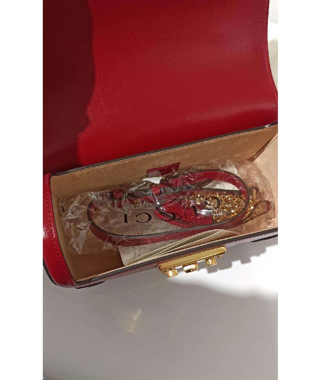 GUCCI Красная кожаная сумка с короткими ручками, фото 7