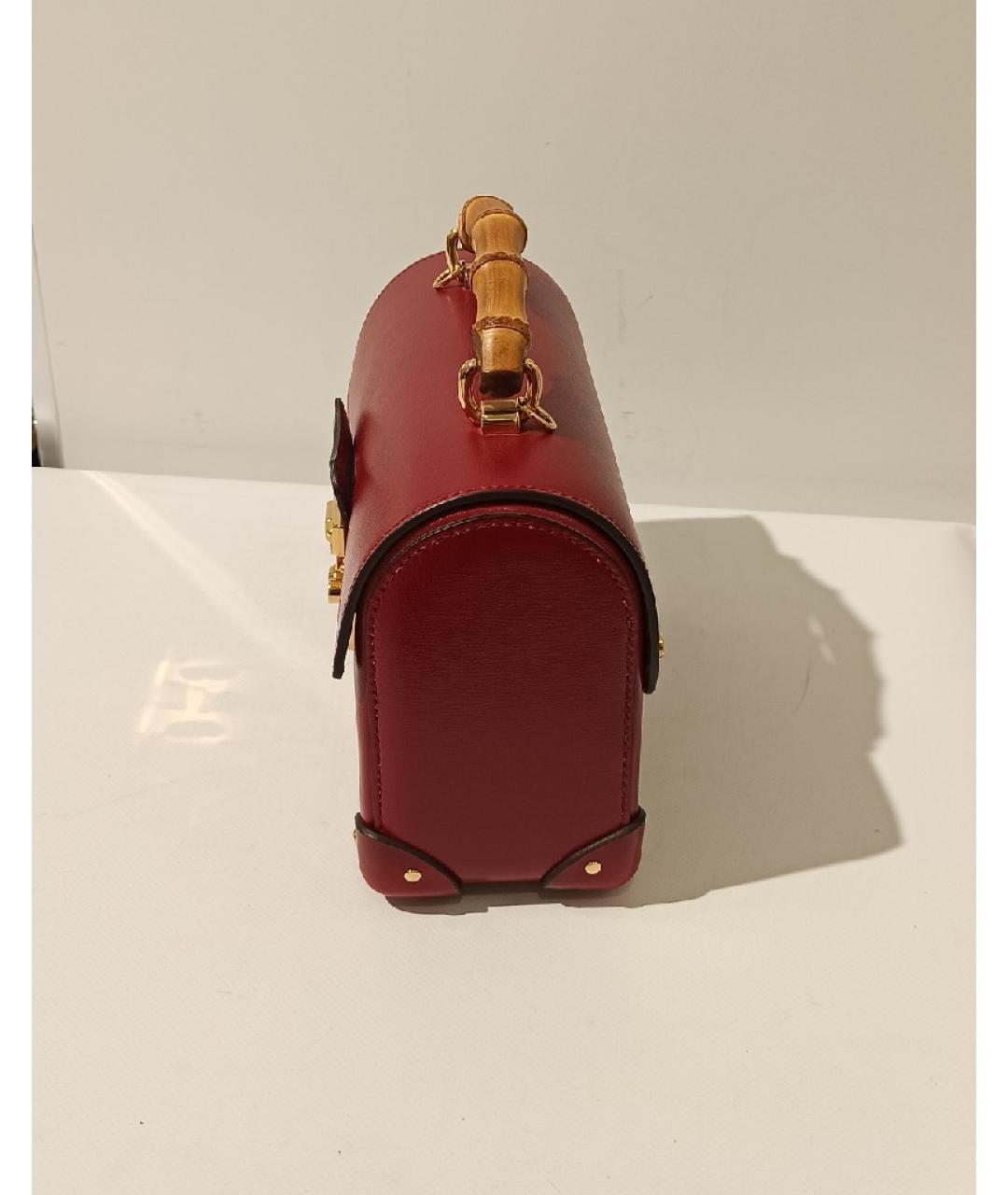 GUCCI Красная кожаная сумка с короткими ручками, фото 2