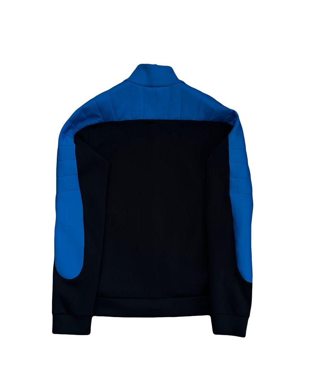 EA7 Темно-синяя полиэстеровая спортивная куртка, фото 2