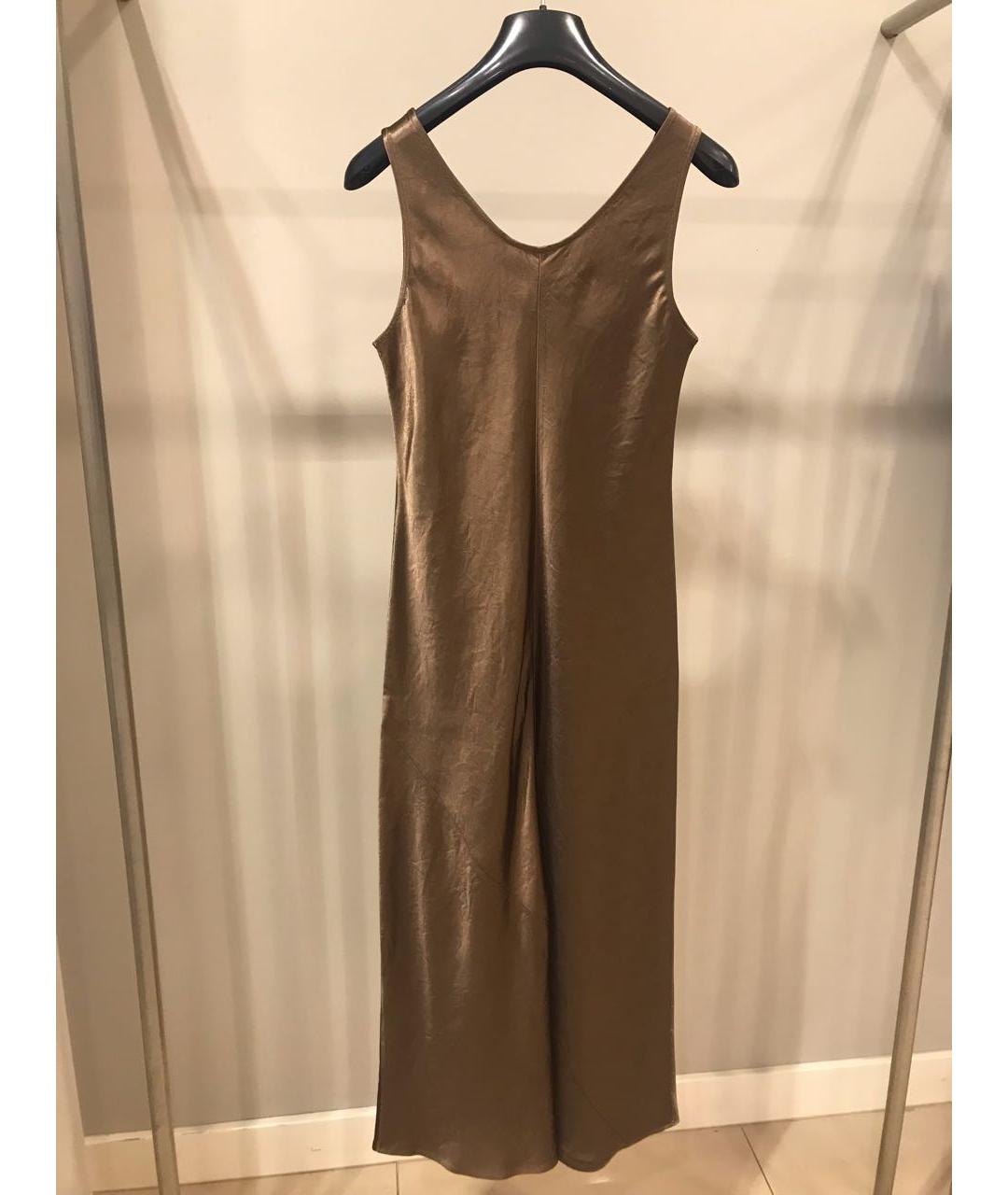 MAX MARA Коричневое ацетатное платье, фото 2