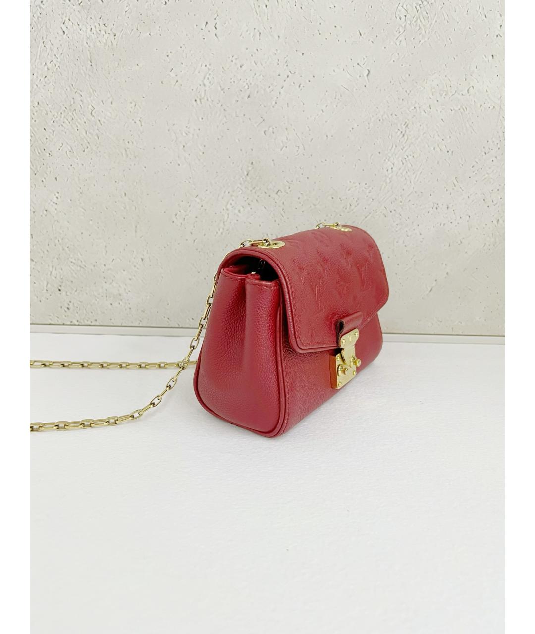 LOUIS VUITTON Красная кожаная сумка через плечо, фото 3