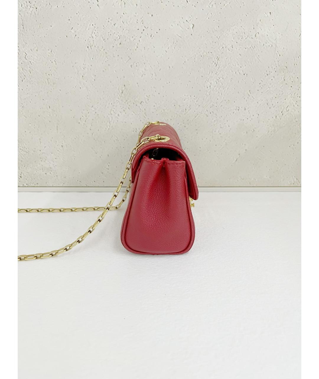 LOUIS VUITTON Красная кожаная сумка через плечо, фото 5