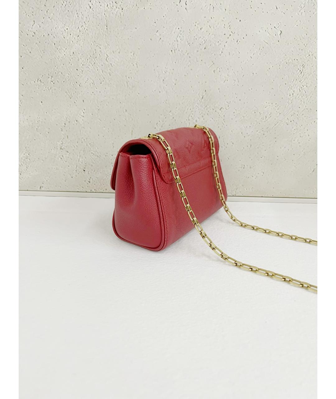 LOUIS VUITTON Красная кожаная сумка через плечо, фото 4