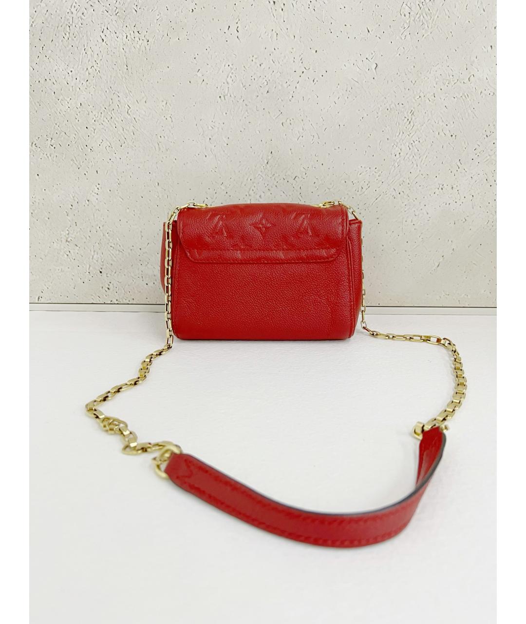 LOUIS VUITTON Красная кожаная сумка через плечо, фото 2