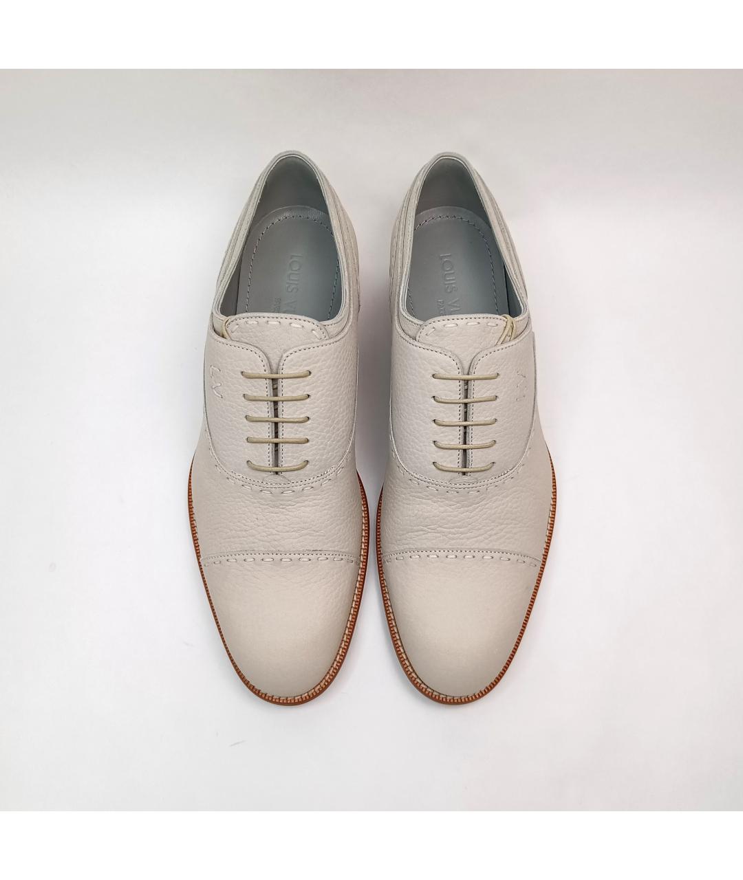 LOUIS VUITTON Белые нубуковые туфли, фото 3