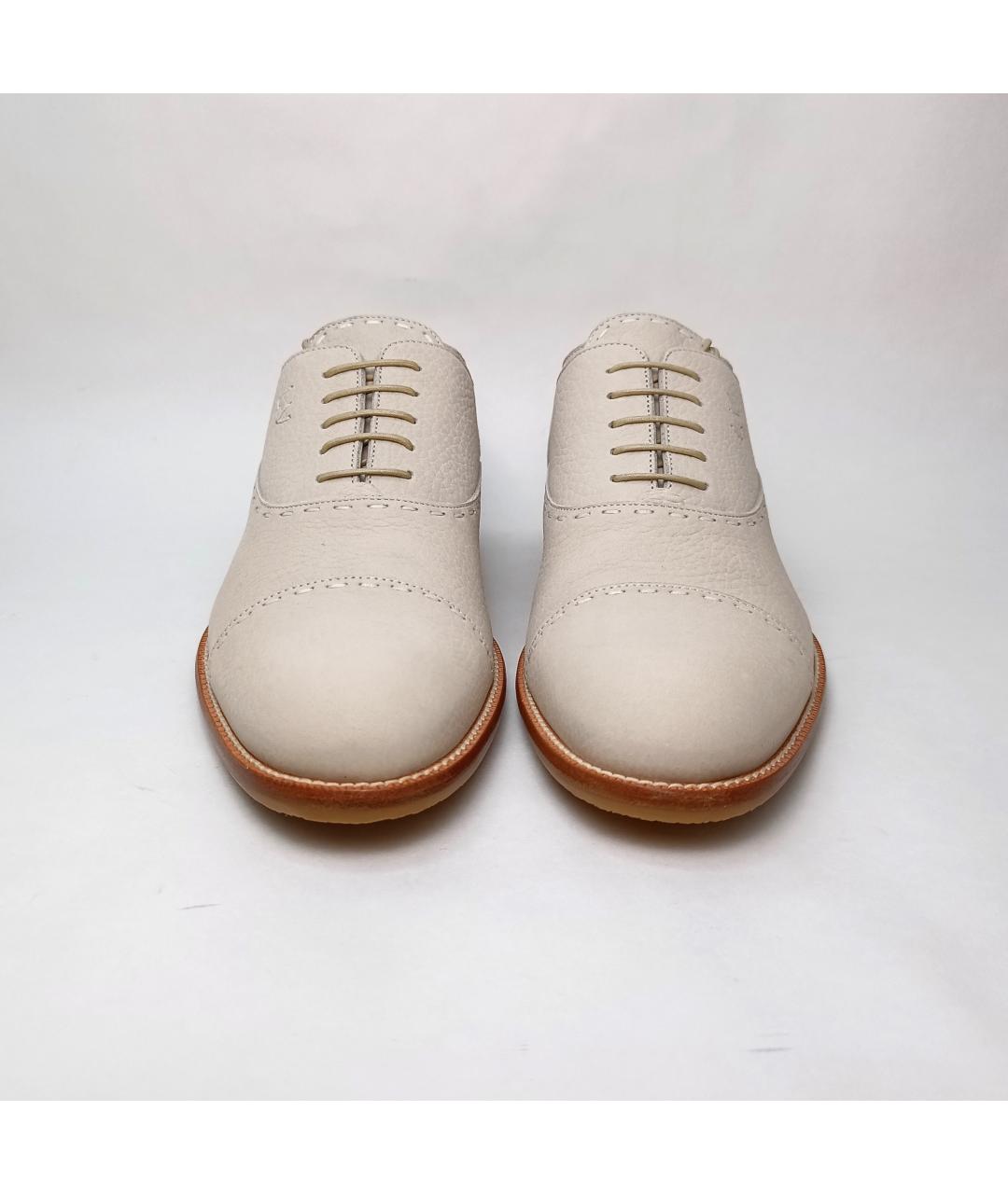 LOUIS VUITTON Белые нубуковые туфли, фото 4