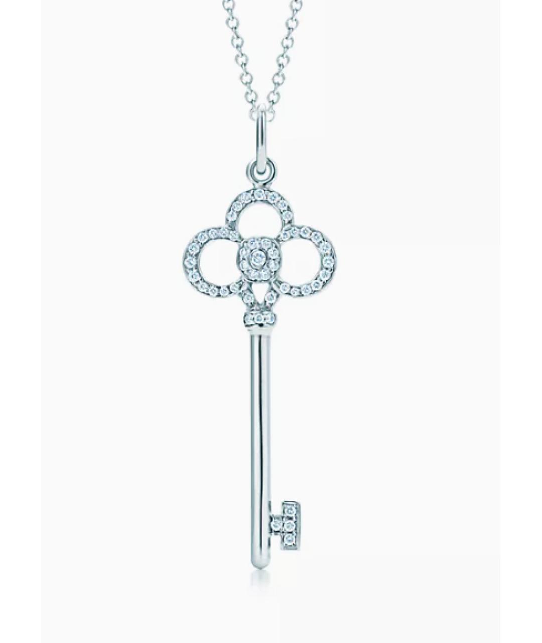 TIFFANY&CO Белая подвеска из белого золота, фото 7