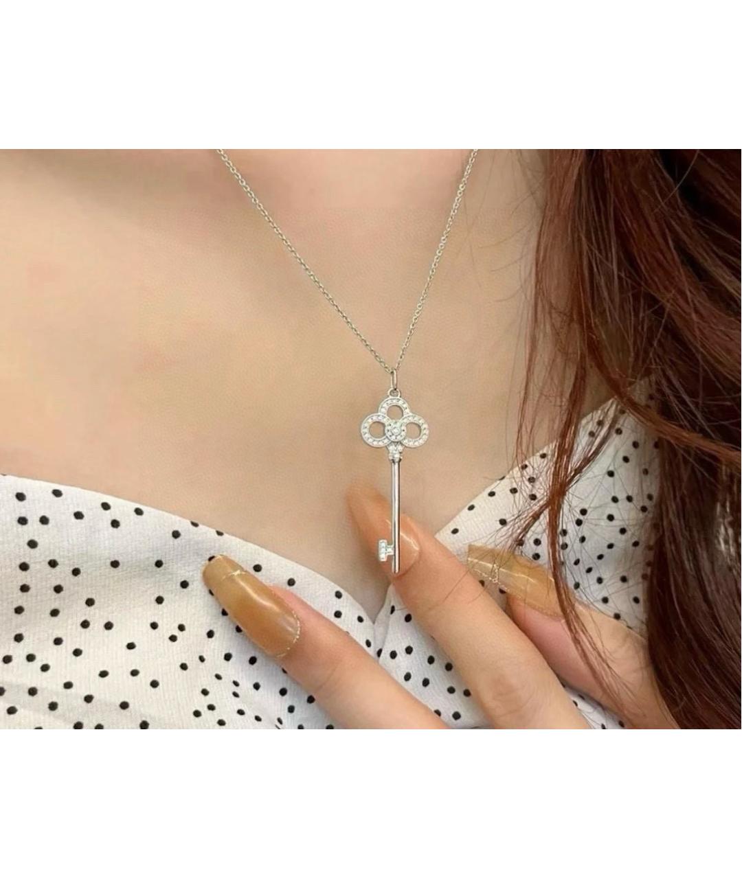 TIFFANY&CO Белая подвеска из белого золота, фото 6