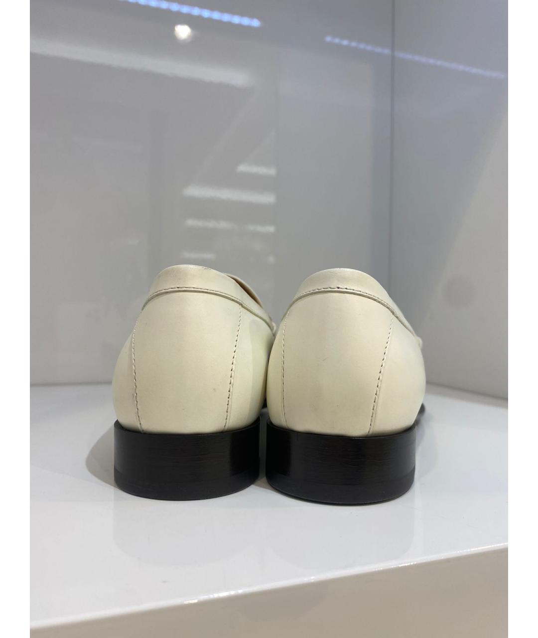 VALENTINO Белые кожаные лоферы, фото 3