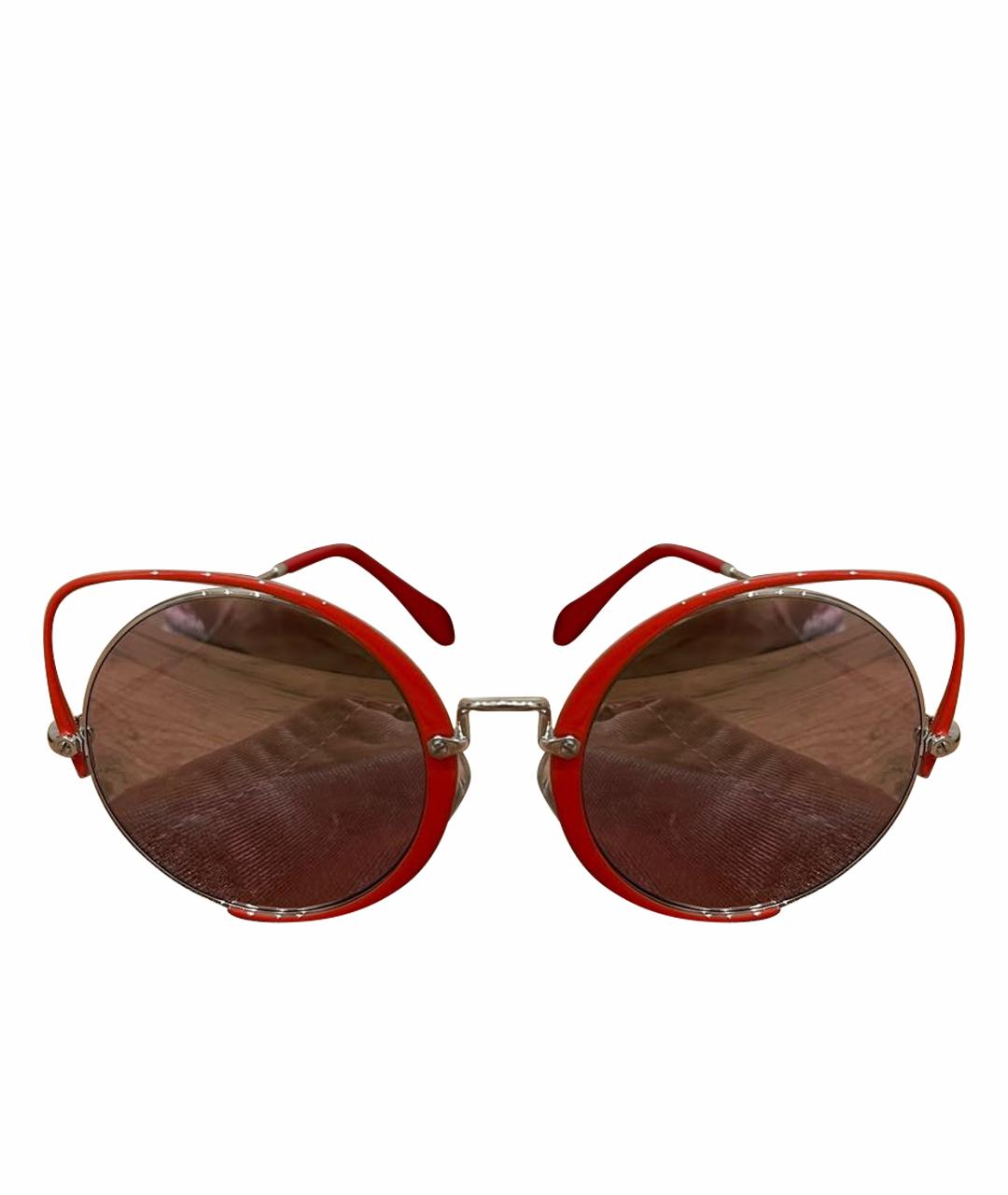 MIU MIU Красные солнцезащитные очки, фото 1