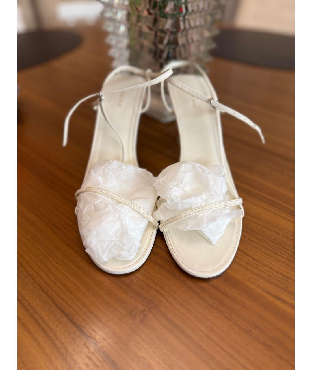 THE ROW Белые кожаные босоножки, фото 2