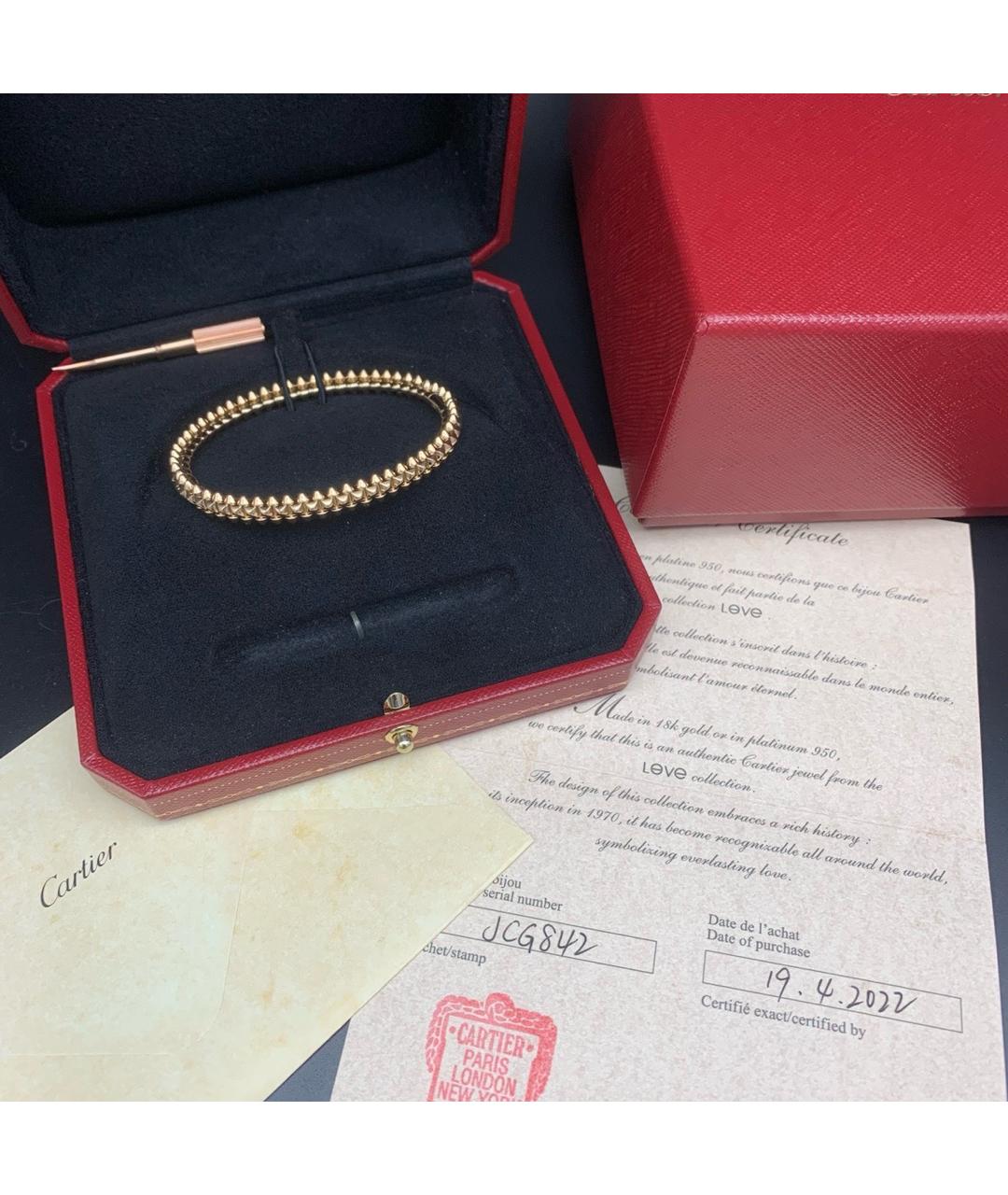 CARTIER Золотой браслет из розового золота, фото 5