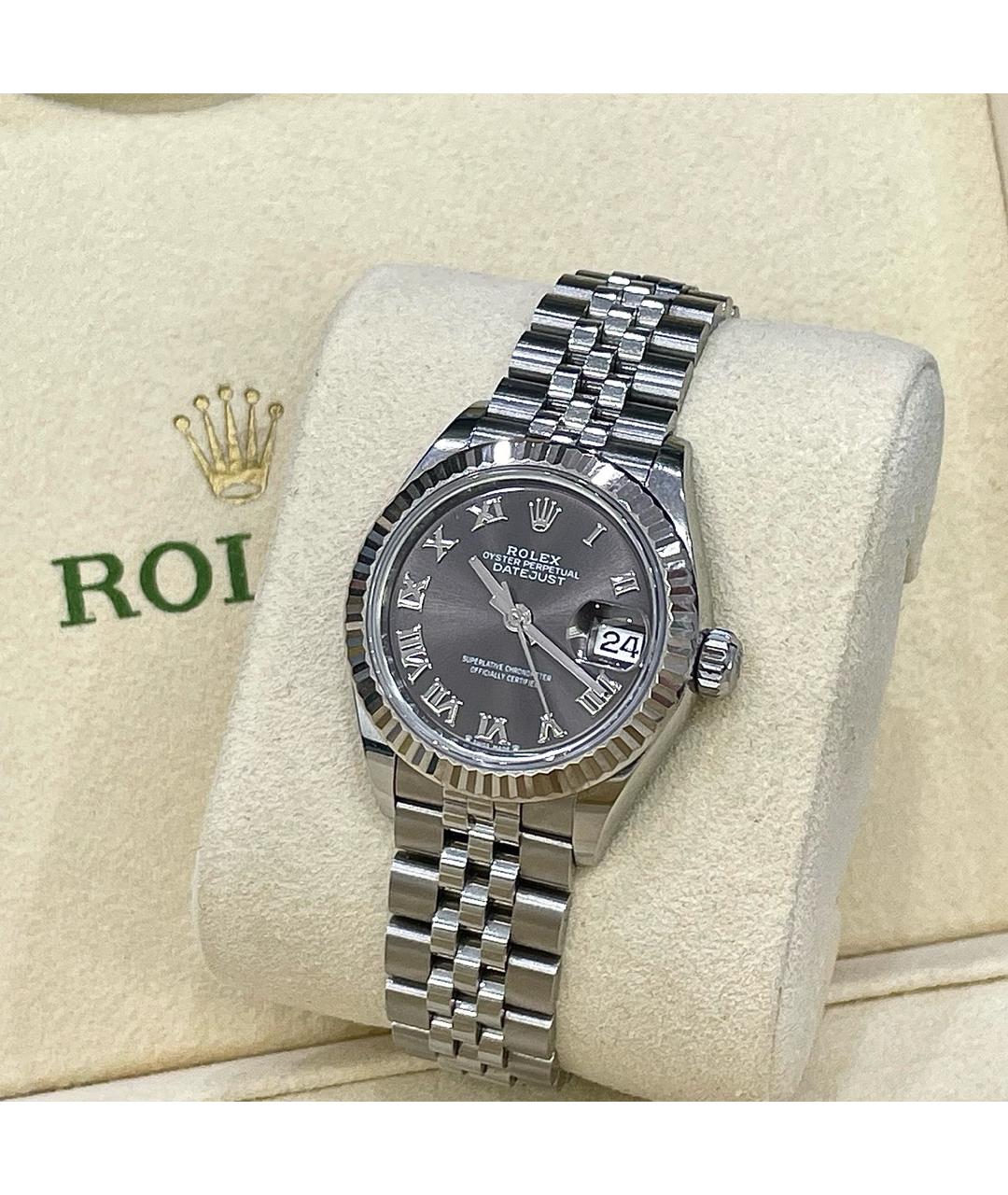 ROLEX Белые металлические часы, фото 3