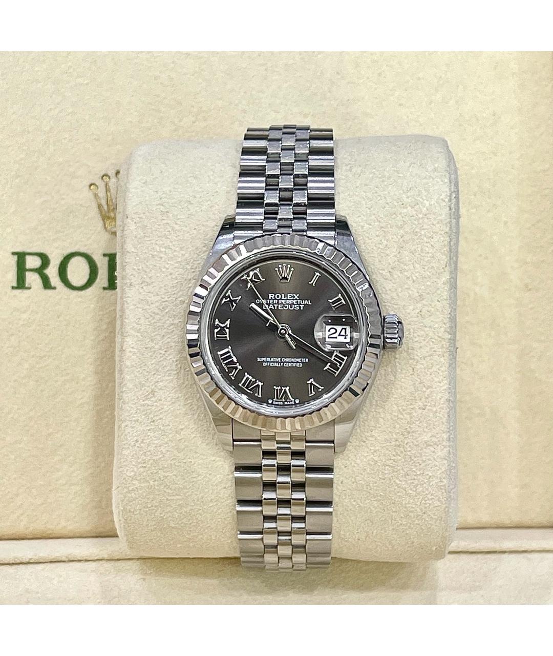 ROLEX Белые металлические часы, фото 2