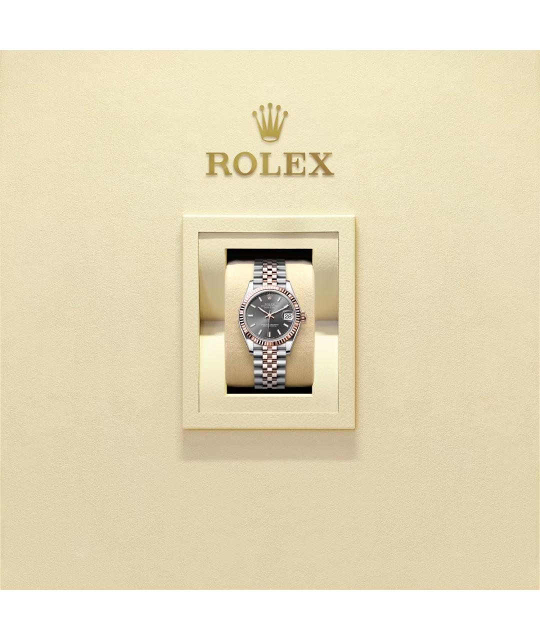 ROLEX Серые часы из розового золота, фото 2