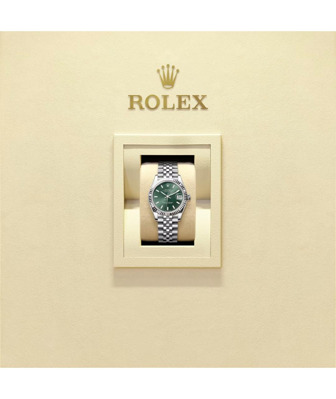 ROLEX Зеленые часы из белого золота, фото 2