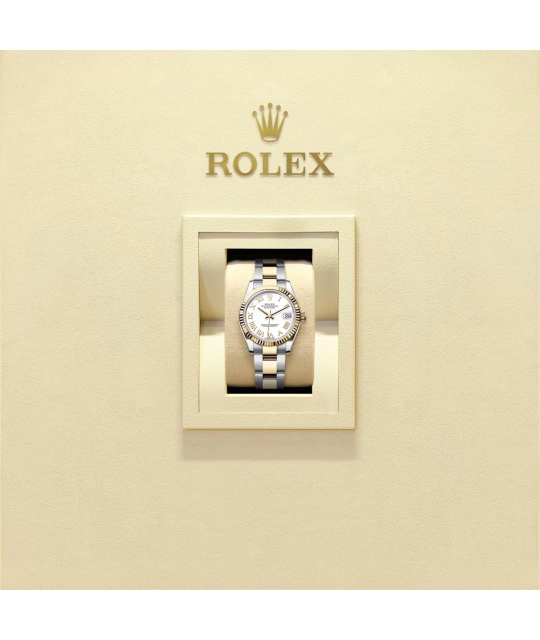 ROLEX Белые часы из желтого золота, фото 2
