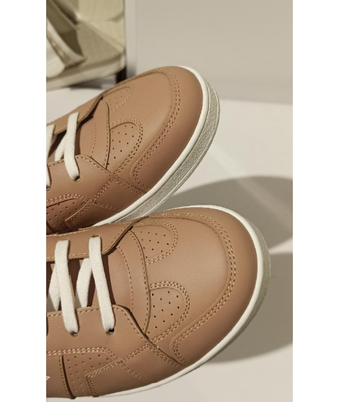 CHRISTIAN DIOR Бежевые кожаные кеды, фото 7