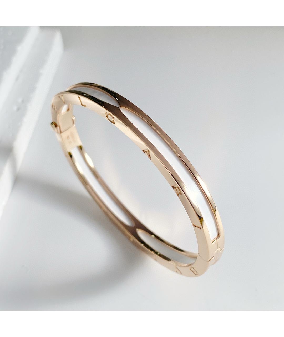 BVLGARI Белый браслет из розового золота, фото 3
