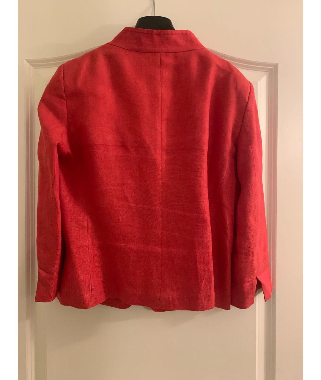 MAX MARA Красный льняной жакет/пиджак, фото 2