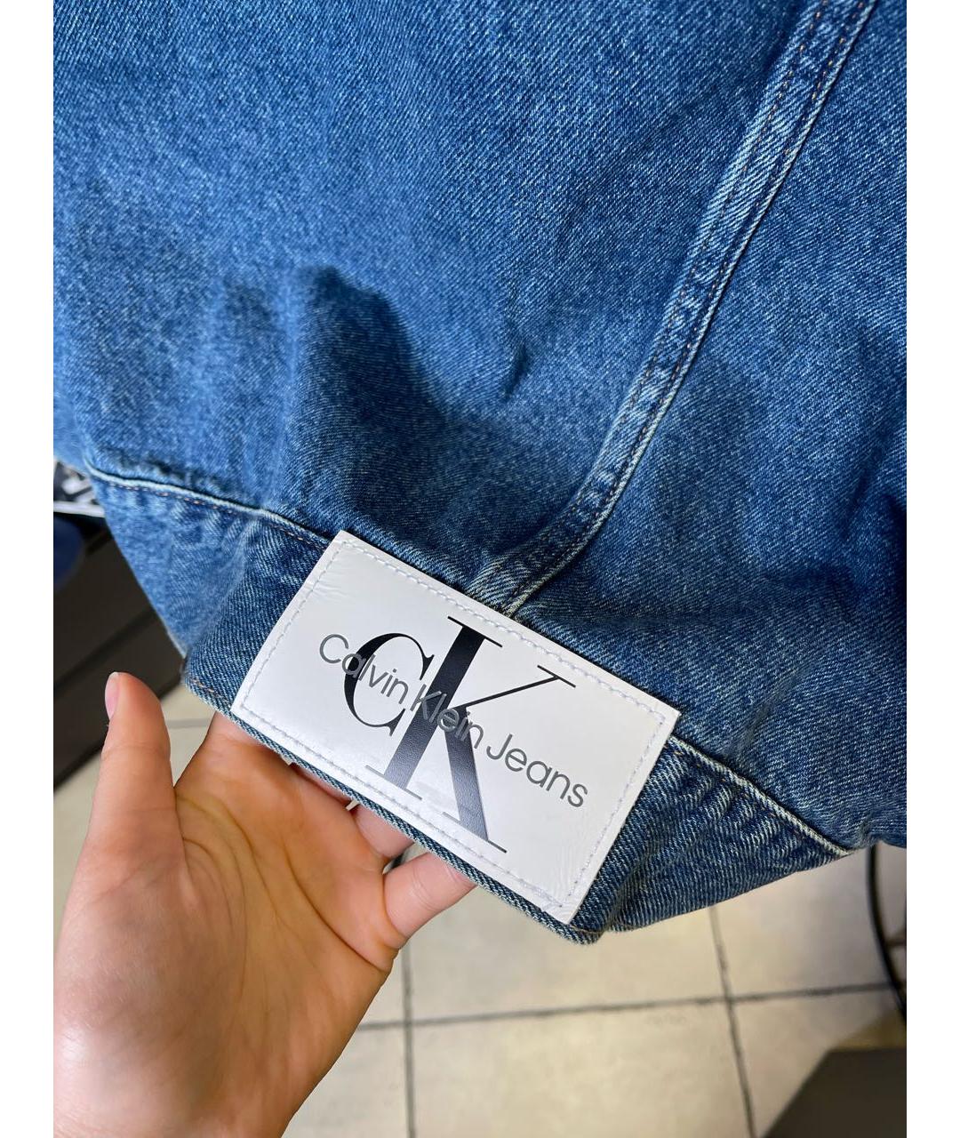 CALVIN KLEIN JEANS Темно-синяя деним куртка, фото 3