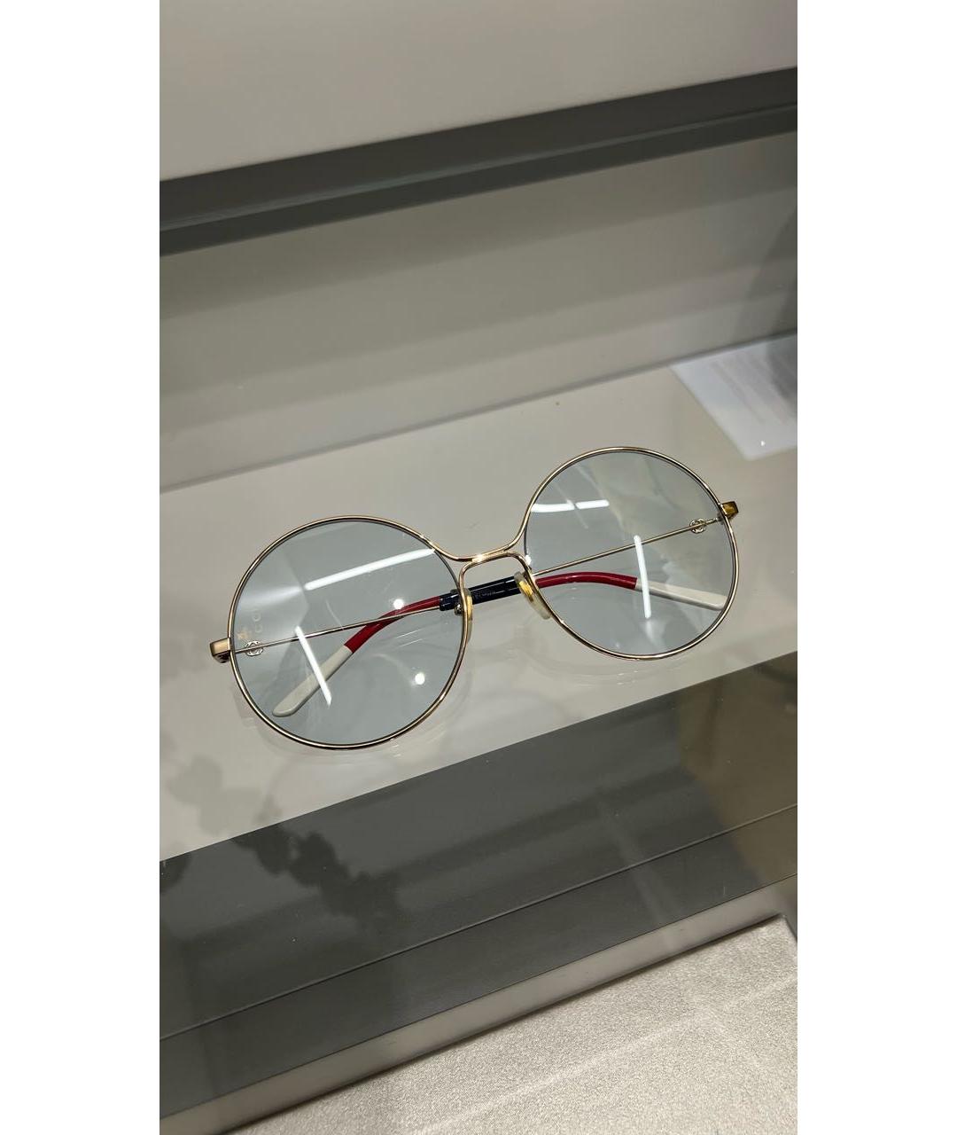 GUCCI Голубые металлические солнцезащитные очки, фото 9