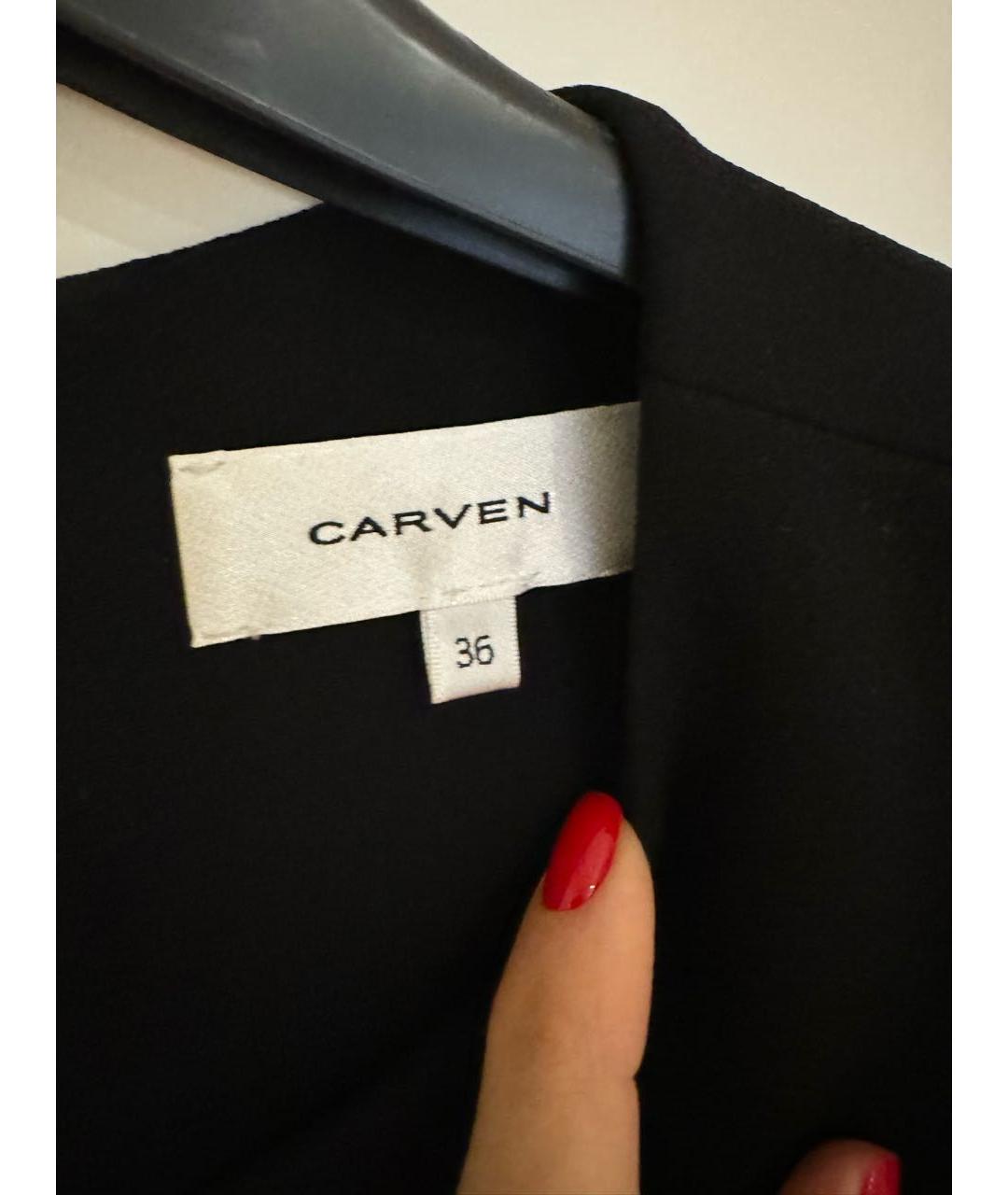 CARVEN Черное полиэстеровое коктейльное платье, фото 3