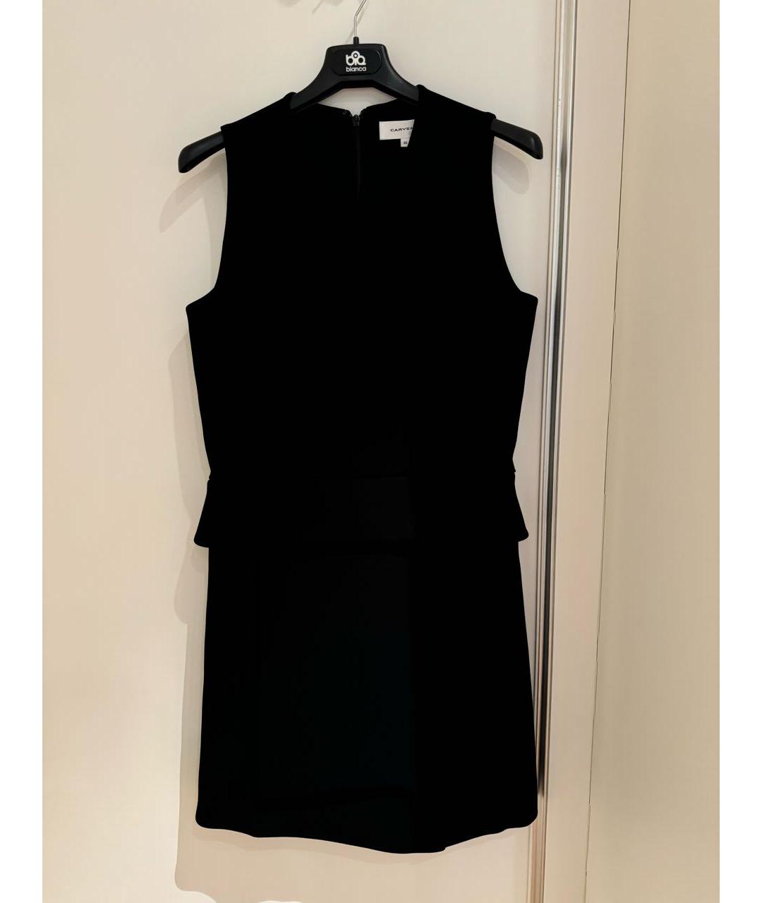 CARVEN Черное полиэстеровое коктейльное платье, фото 6