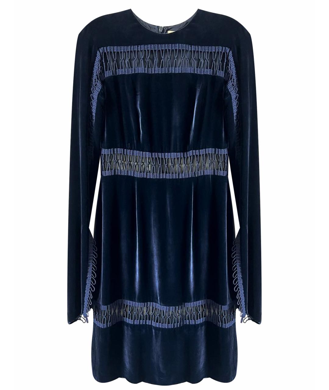 CHRISTOPHER KANE Синее бархатное вечернее платье, фото 1
