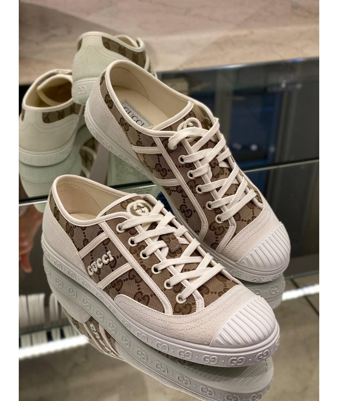 GUCCI Бежевые кеды, фото 2