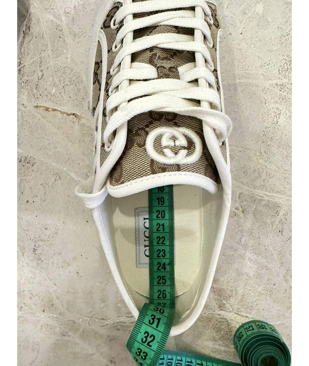 GUCCI Бежевые кеды, фото 7