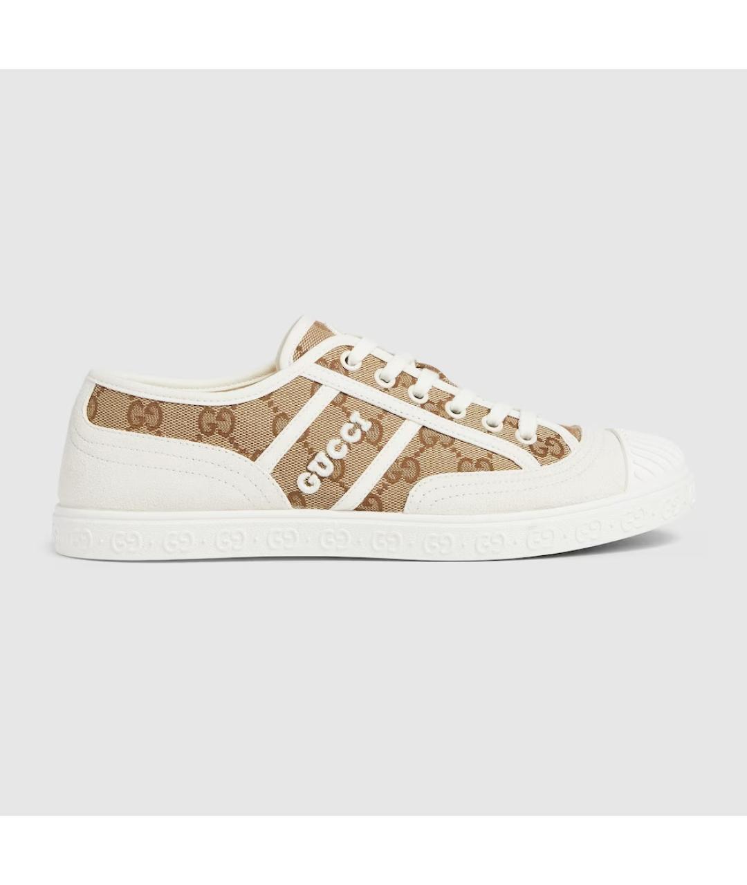 GUCCI Бежевые кеды, фото 5