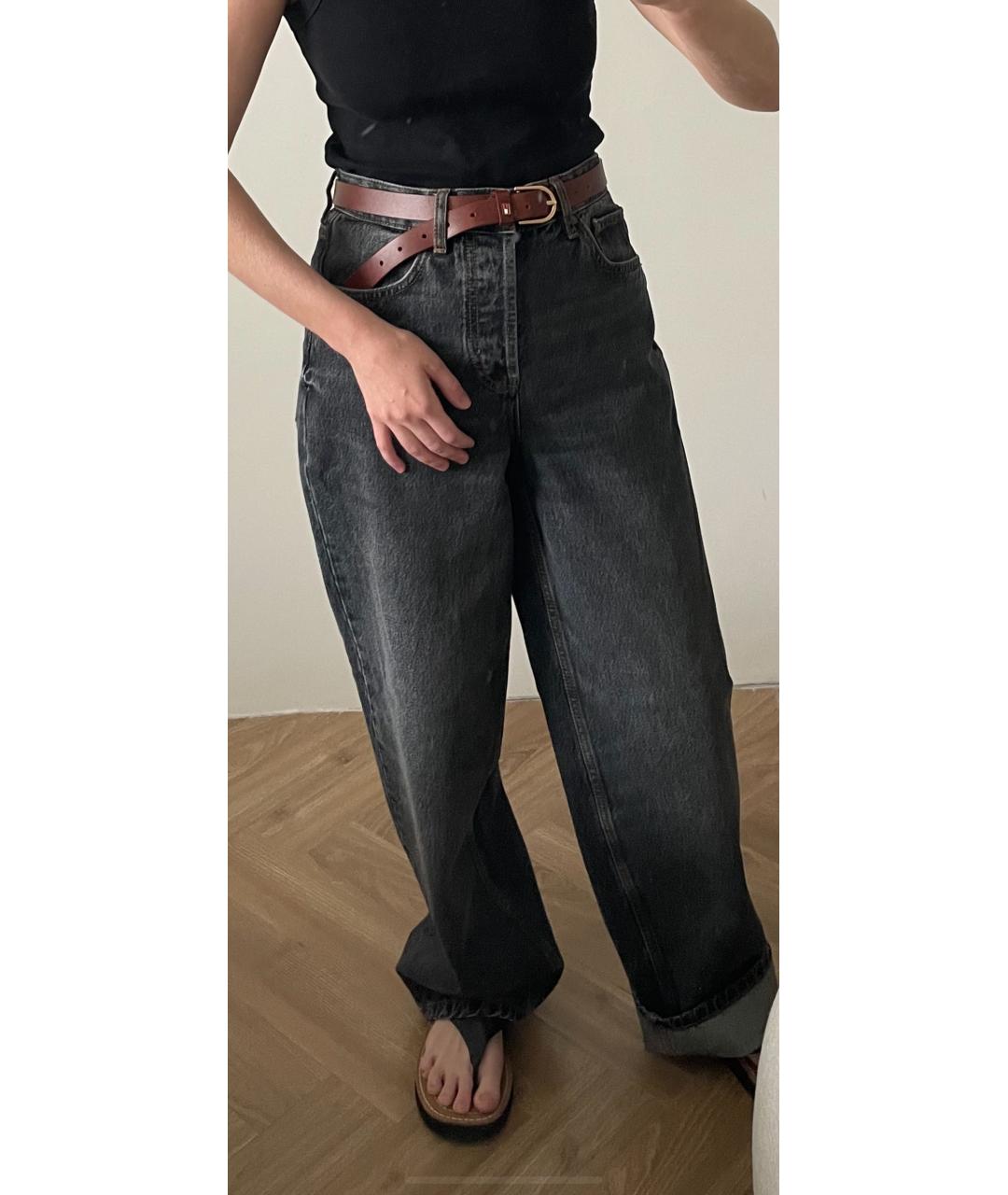 12 STOREEZ Антрацитовые прямые джинсы, фото 5