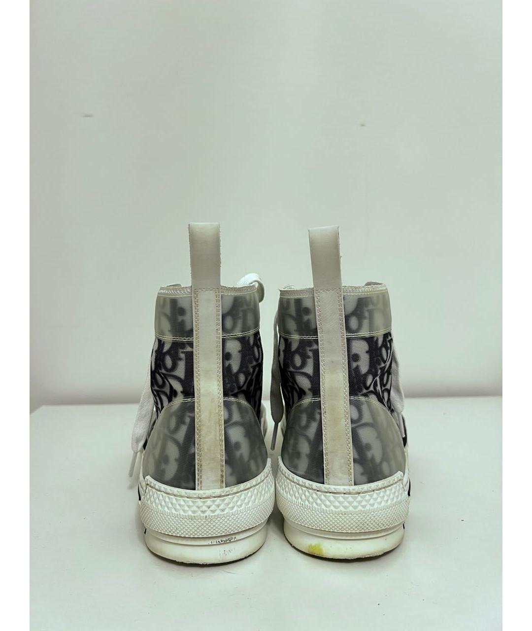 DIOR HOMME Серые резиновые высокие кроссовки / кеды, фото 4