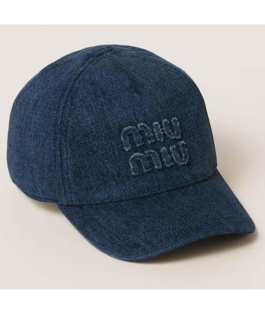 MIU MIU Темно-синяя кепка, фото 4