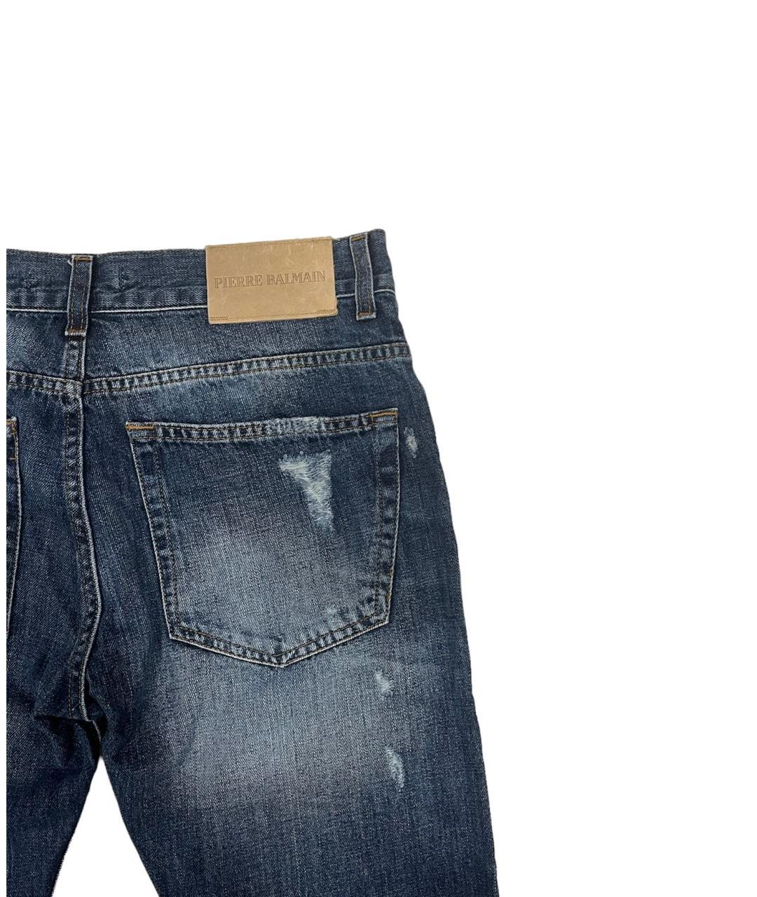 PIERRE BALMAIN Голубые хлопковые джинсы скинни, фото 4