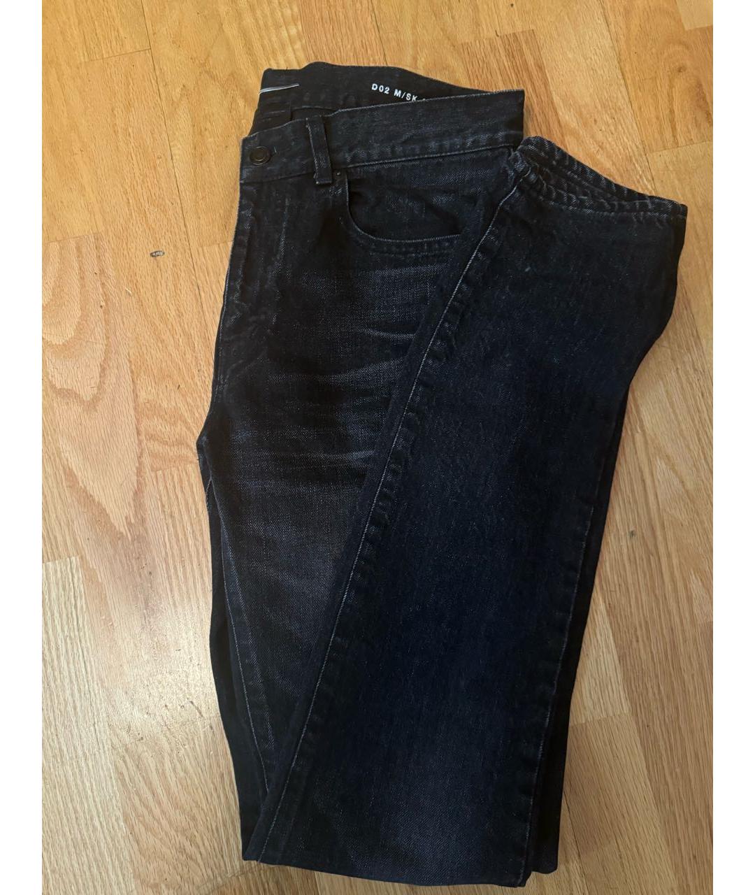SAINT LAURENT Черные прямые джинсы, фото 2